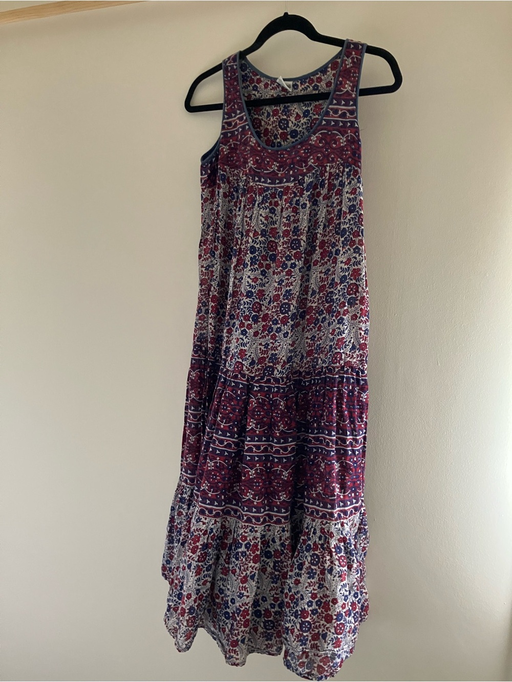 Women’s vintage paisley & floral cotton house dress size s/m